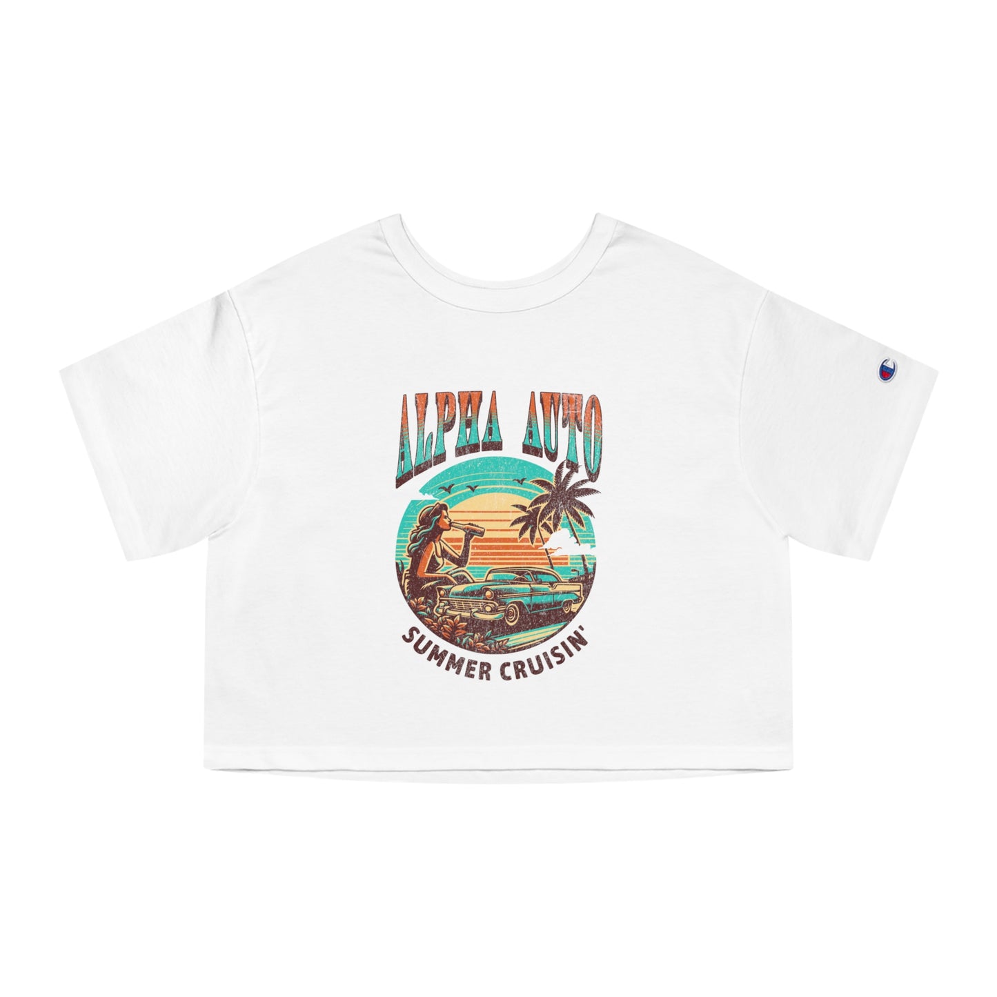 Alpha Auto Works Summer Cruisin' Women's Cropped T-Shirt