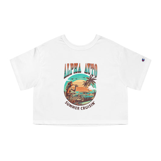 Alpha Auto Works Summer Cruisin' Women's Cropped T-Shirt