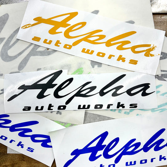 Alpha Auto Works Logo Decal Sticker 3-Pack